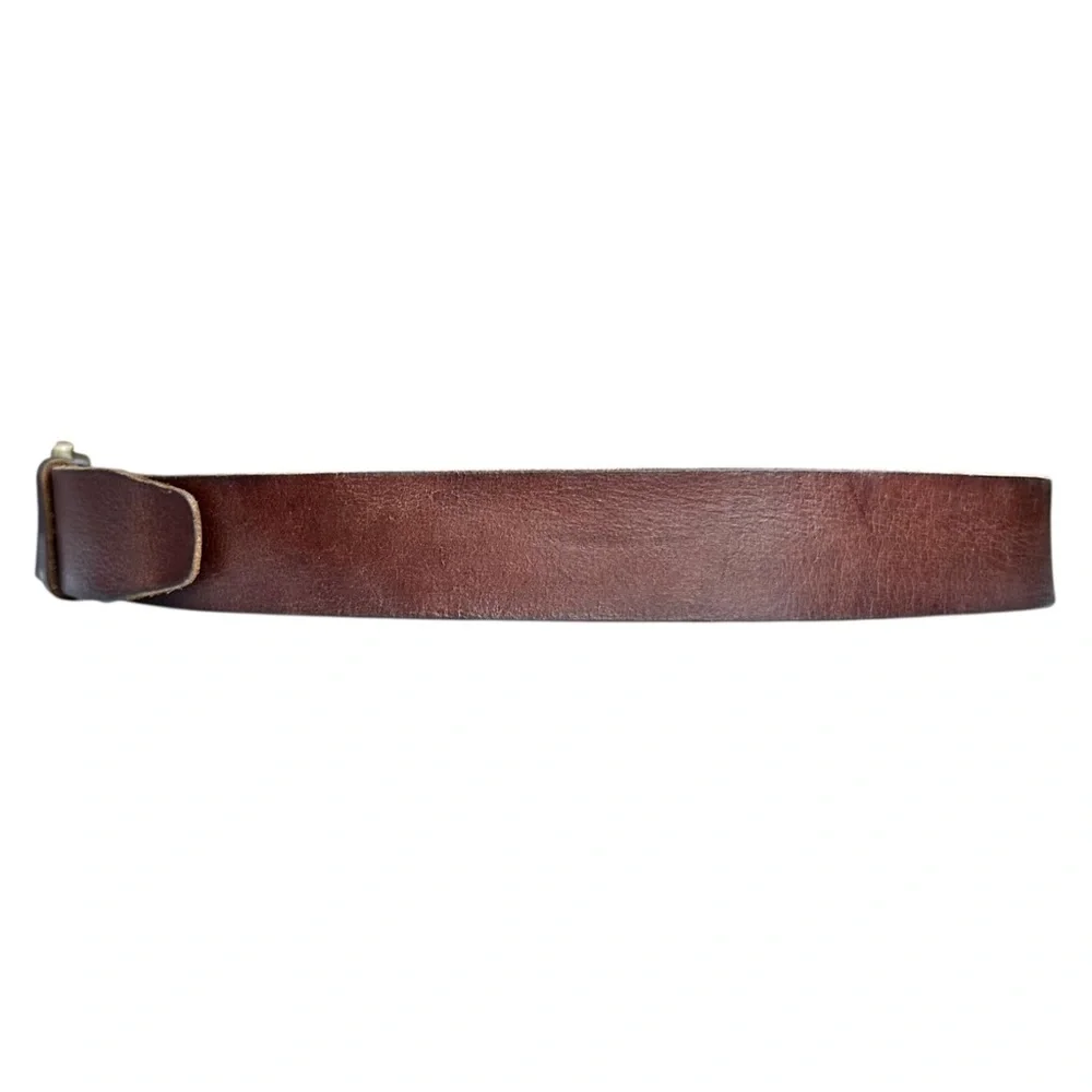 Timberland Men’s Pull Up Jean Brown Leather Belt Waist 37” - 41” Size 39